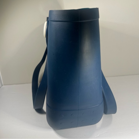 Nautical Blue Rubber Water Proof Tote Beach Bag With Anchor - Picture 6 of 9